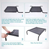Portable Outdoor Pet Hammock Raised Elevated Pet Dog Bed With Skid-Resistant Feet Frame Breathable Mesh Customized LOGO