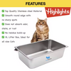 Eco Friendly Custom-made Portable Non-slip Xl Stainless Steel Cat Litter Toilet Box Metal Reduce Smell Cat Litter Trays for Cats