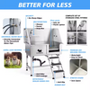 Realistic Pet Bath Station Stainless Steel Dog Grooming Tub with Faucet for Cats Small Animals Bathroom Bathing Product