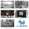 Petsproofing High Quality Stainless Steel Multifunctional Indoor Pet Cage for Vet Clinics Hospitals Dog Owners