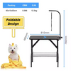 Petsproofing Large Foldable Stainless Steel Height Adjustable Dog Cat Pet Grooming Table for Pet Salon