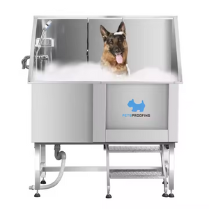 Petsproofing Dog Multifunction Grooming Bath Tub Tubs Stainless Steel Bathtub for Pet SPA Shower Large Dog Grooming Bath Tub