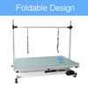 Customizable Portable Stainless Steel Rubber Wood Bathtub Hydraulic Lift Beauty Dog Grooming Table Pet Hair PP Brushes