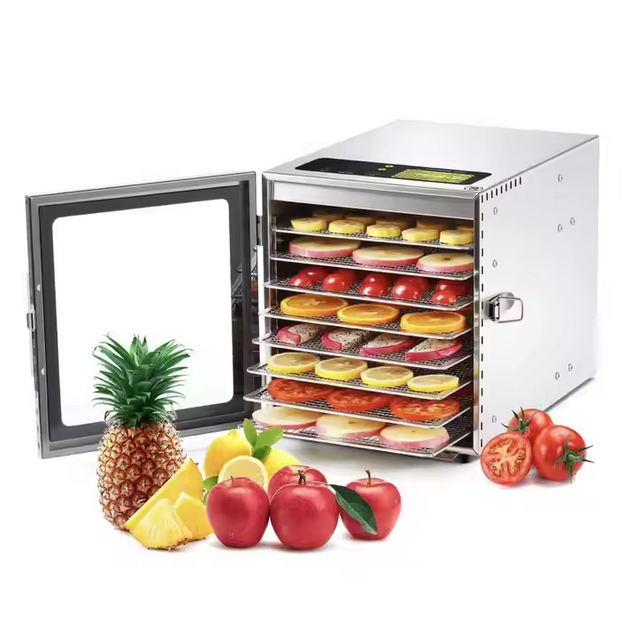 8-Layer Commercial & Home Use Stainless Steel Digital Food Dryer Industrial Fruit & Vegetable Drying Machine