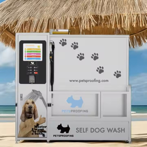 PETSPROOFING Automatic Coin Operated Self Service Cleaning Animal Pet Vending Dog Grooming Wash Washing Machine Bathtub