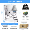 Realistic Pet Bath Station Stainless Steel Dog Grooming Tub with Faucet for Cats Small Animals Bathroom Bathing Product