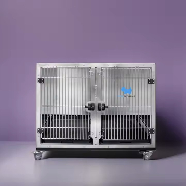 Multifunction Heavy Duty Modular Stainless Steel Hotel Puppy Large Dog Kennel Crate Cage Bank Cages Crates Kennels for Dogs