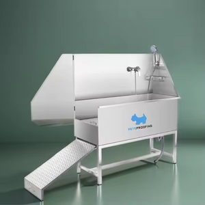 Pet Cleaning & Bathing Products Multifunction Stainless Steel Dog Washing Station with Ramp Faucet Dog Grooming Bath Tub