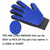 Custom Silicone Pet Hair Remover Gloves Pet Grooming Glove Guantes de mascotas Deshedding Brush Glove with 260 Grooming