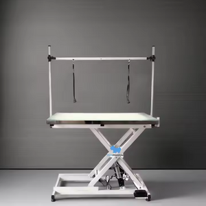 Customizable Portable Stainless Steel Rubber Wood Bathtub Hydraulic Lift Beauty Dog Grooming Table Pet Hair PP Brushes