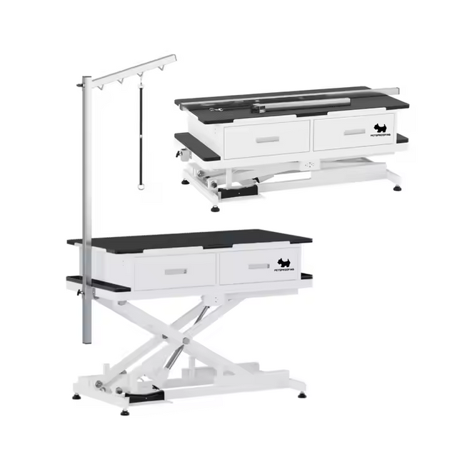 PTESPROOFING Electric Lifting Dog Grooming Table Hot Sale Large Pet Salon Table USB Socket Drawers Cats Dogs Iron Sustainable