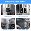 PETSPROOFING Multifunction Indoor Metal Cage Stainless Steel Dog Kennel Cat Pet Crates Large Dogs Plastic Bank Crate Box Packing